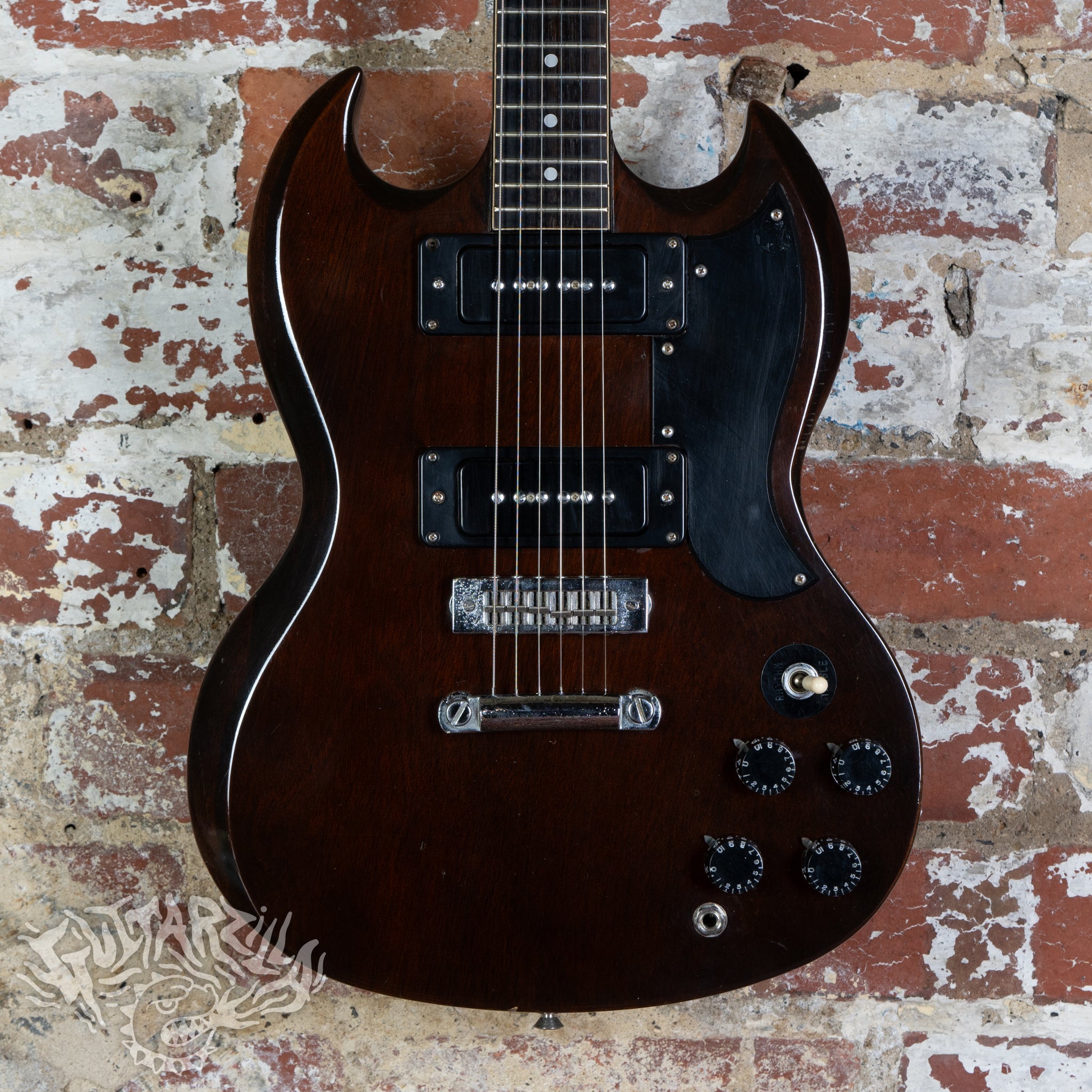 ギター Greco SG Greco SG Custom Order P-90 1975 Walnut MIJ Fujigen Japan JV