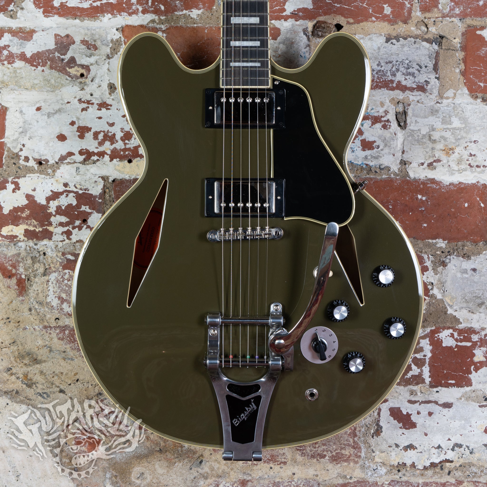 Epiphone ES-355 Shinichi Ubukata 2023 Olive Drab – Guitarzilla