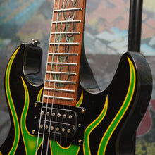 Load image into Gallery viewer, Schecter S-1 Flame 2003 Green Flame