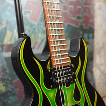 Load image into Gallery viewer, Schecter S-1 Flame 2003 Green Flame