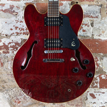 Load image into Gallery viewer, Epiphone Japan Riviera ST 1981 Transparent Red MIJ Matsumoku JV