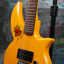 Load image into Gallery viewer, Fernandes GM-Jr Kenichi Ito Mad Soldiers Signature Mini Guitar Built In Amplifier 2000's Yellow