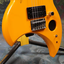 Load image into Gallery viewer, Fernandes GM-Jr Kenichi Ito Mad Soldiers Signature Mini Guitar Built In Amplifier 2000's Yellow
