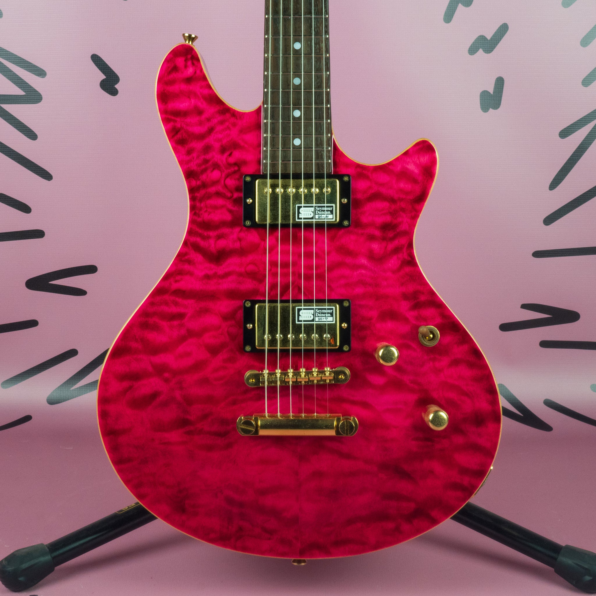 Edwards Potbelly PO-105D Quilted Maple 2013 See Thru Pink MIJ 