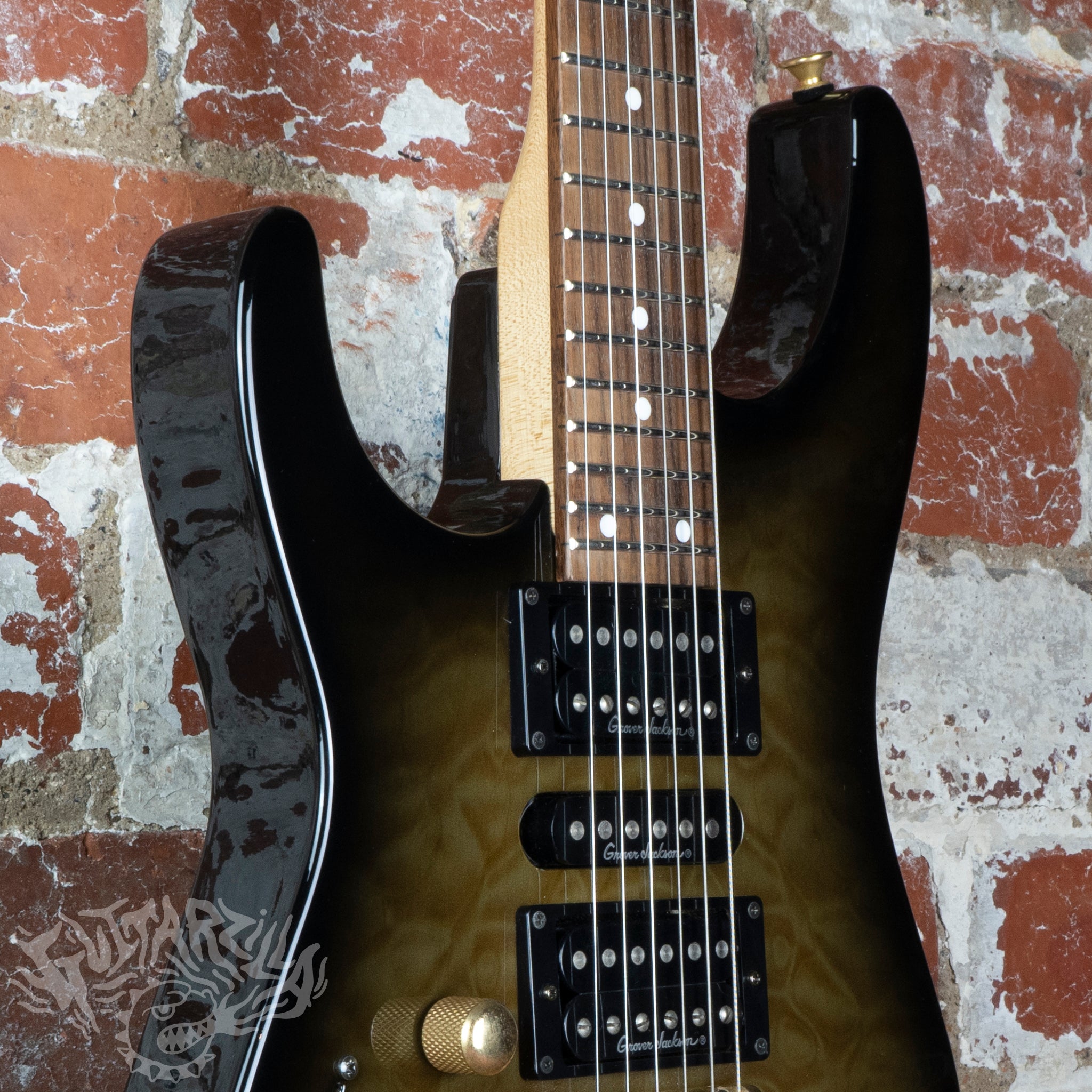 Grover Jackson Dinky Left Handed DKL-A66 1996 Trans Black MIJ