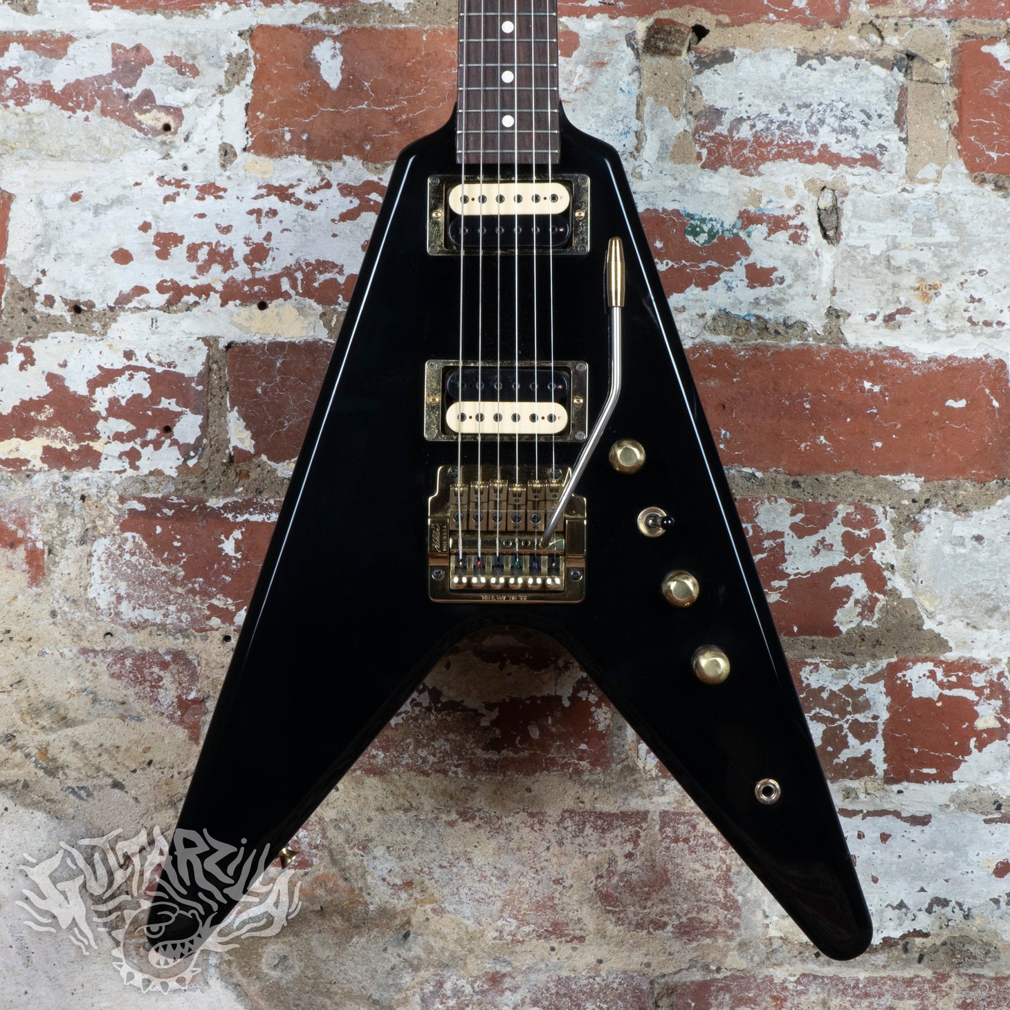 Greco Flying V MTV-80 Kahler Black 1984 MIJ Japan Vintage – Guitarzilla