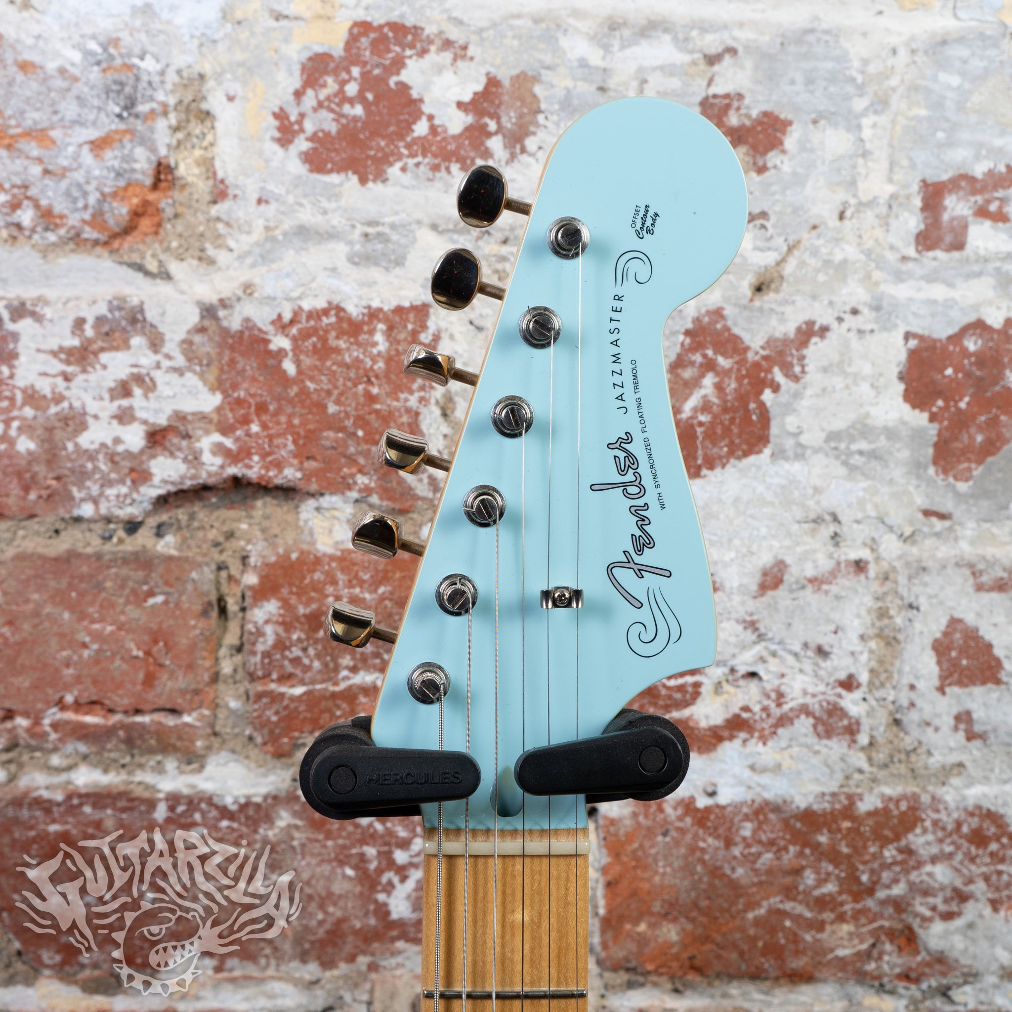 Fender Jazzmaster Hybrid II Daphne Blue Matching Headstock 2023