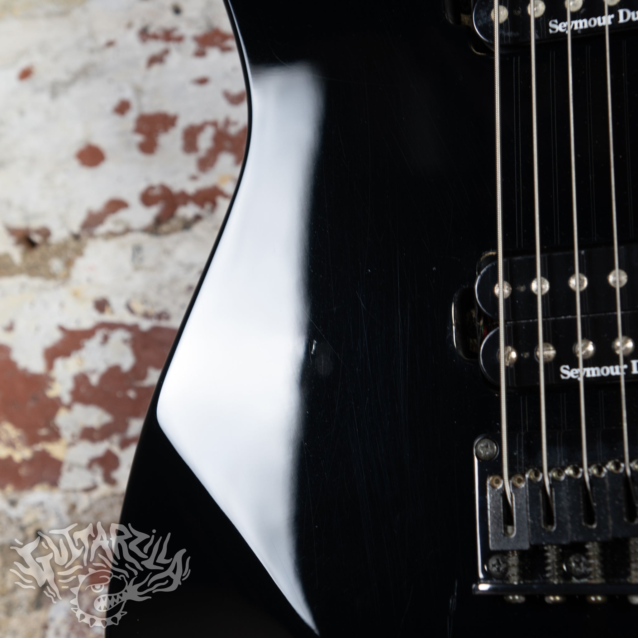 Edwards E-CY-108D7 7 String 2005 Black MIJ Japan – Guitarzilla