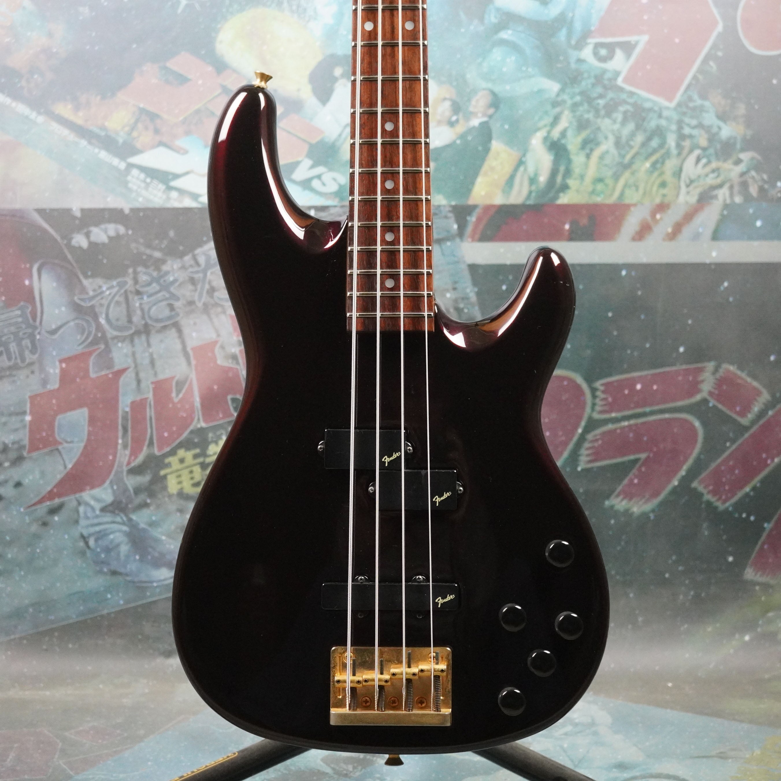 Fender Precision Bass Lyte PJR-94 EQ3 1995 Dark Red Sparkle Custom Edi ...