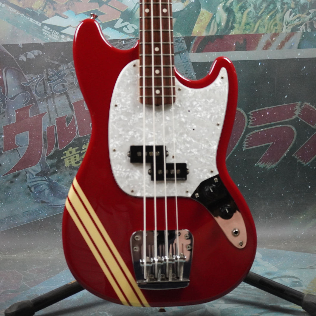 Fender Mustang Bass MB-98 Torino Red Competition Stripe 2006 CIJ Japan