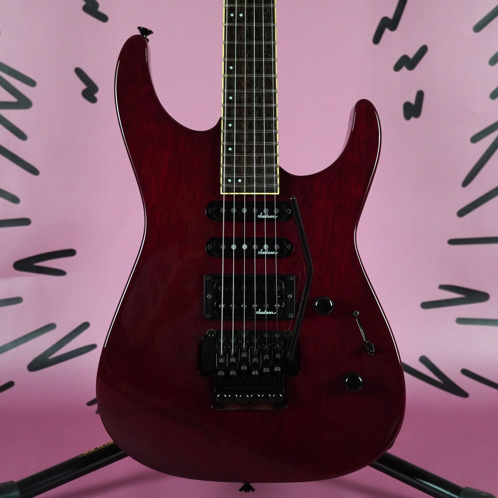 Jackson Super Dinky Standard SSH 1992 Wine Red MIJ Japan – Guitarzilla