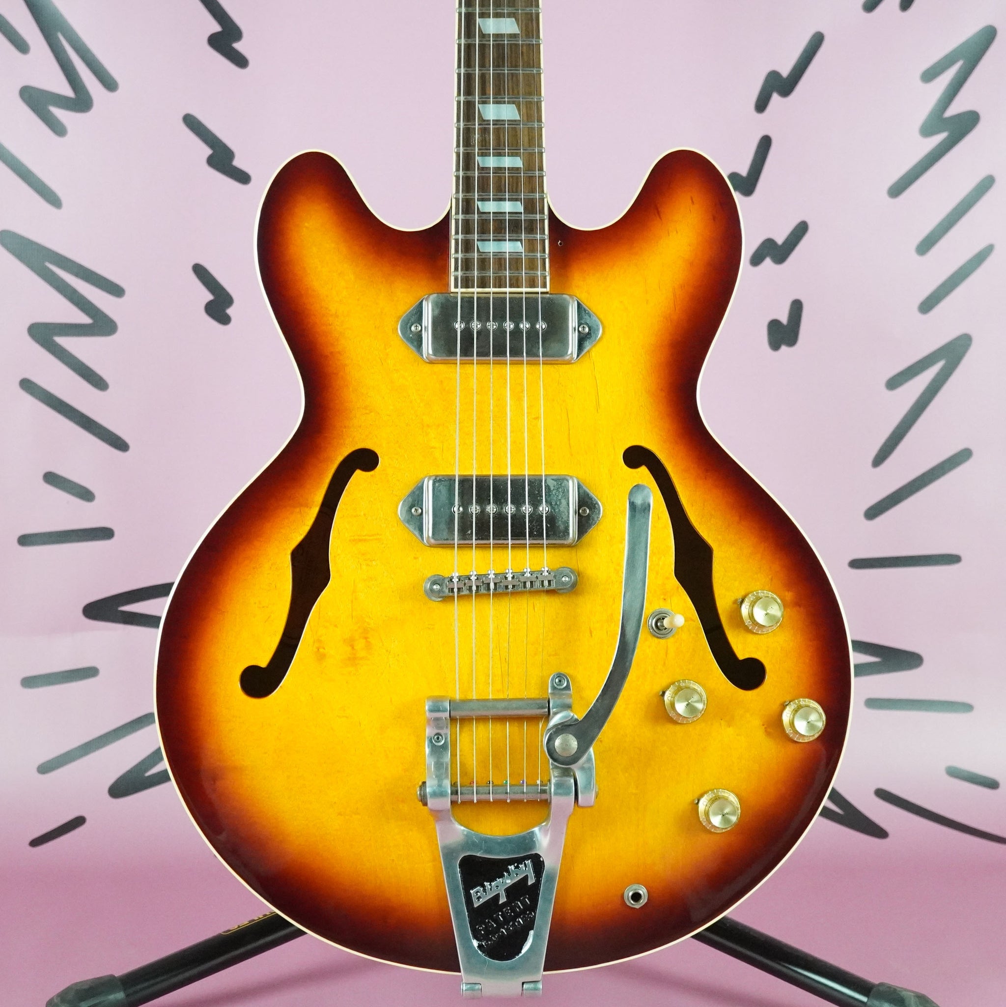 Epiphone Casino Bigsby 1995 Vintage Sunburst Red MIJ Japan Terada