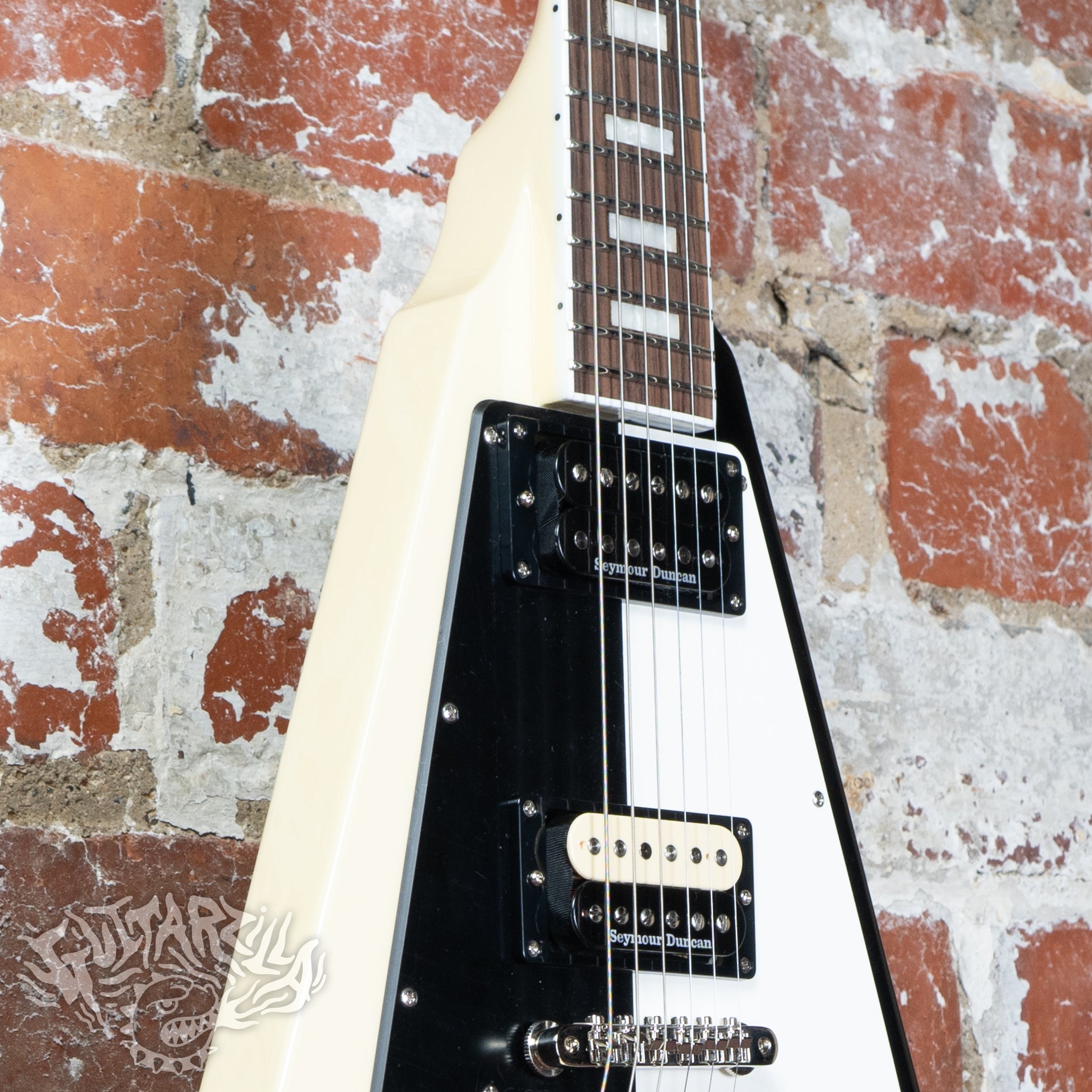 Edwards Flying V E-FV-125WB 2021 White Black Michael Schenker MIJ