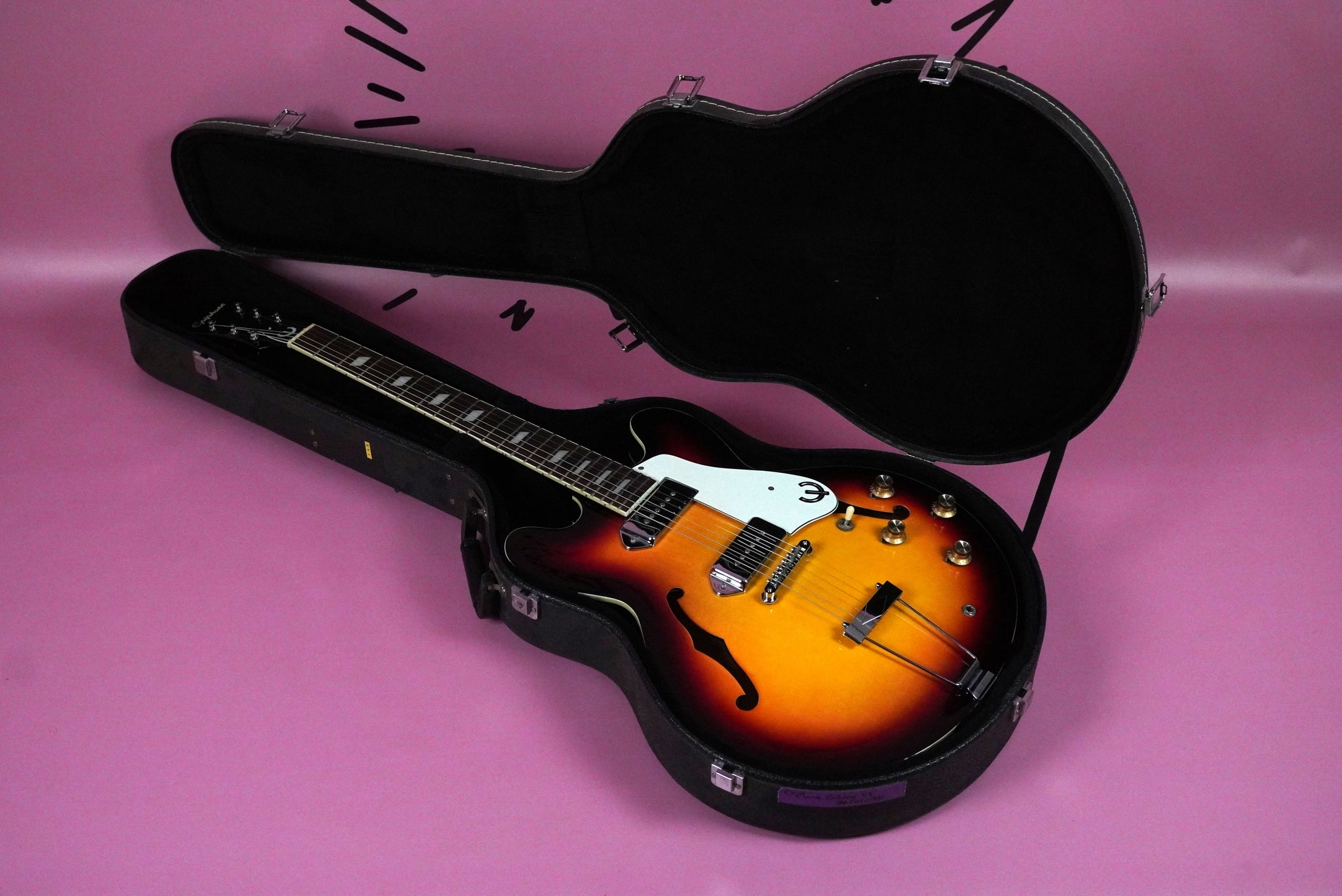 Epiphone Casino Natural 2001年韓国ピアレス Epiphone Casino 2001 Vintage Sunburst Peerless MIK Korea – Guitarzilla