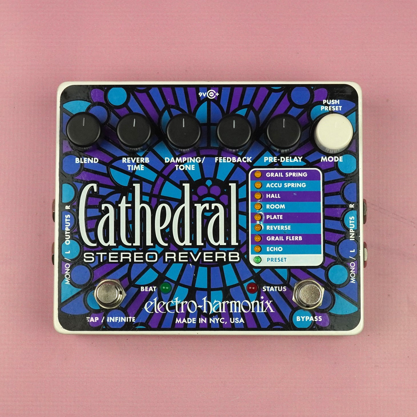 electro harmonix cathedral reverb pedal Electro Harmonix Cathedral Stereo Reverb with Original Box