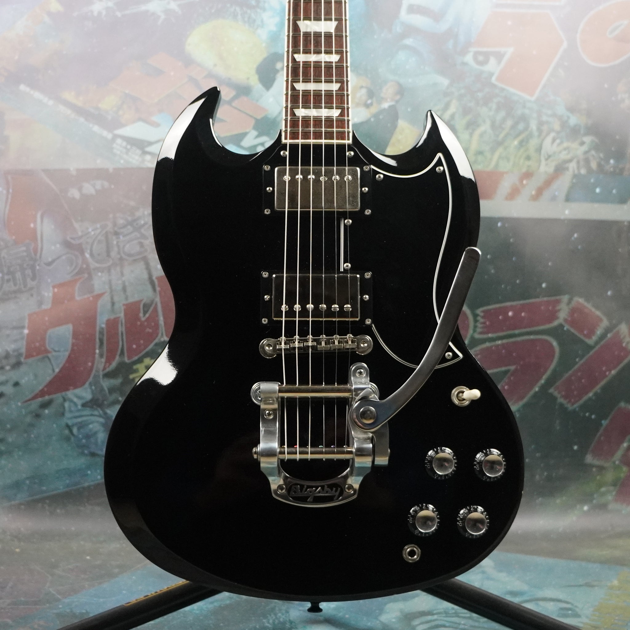 FGN JSG-5R J Standard 2012 Black Bigsby Gibson Burst Bucker MIJ