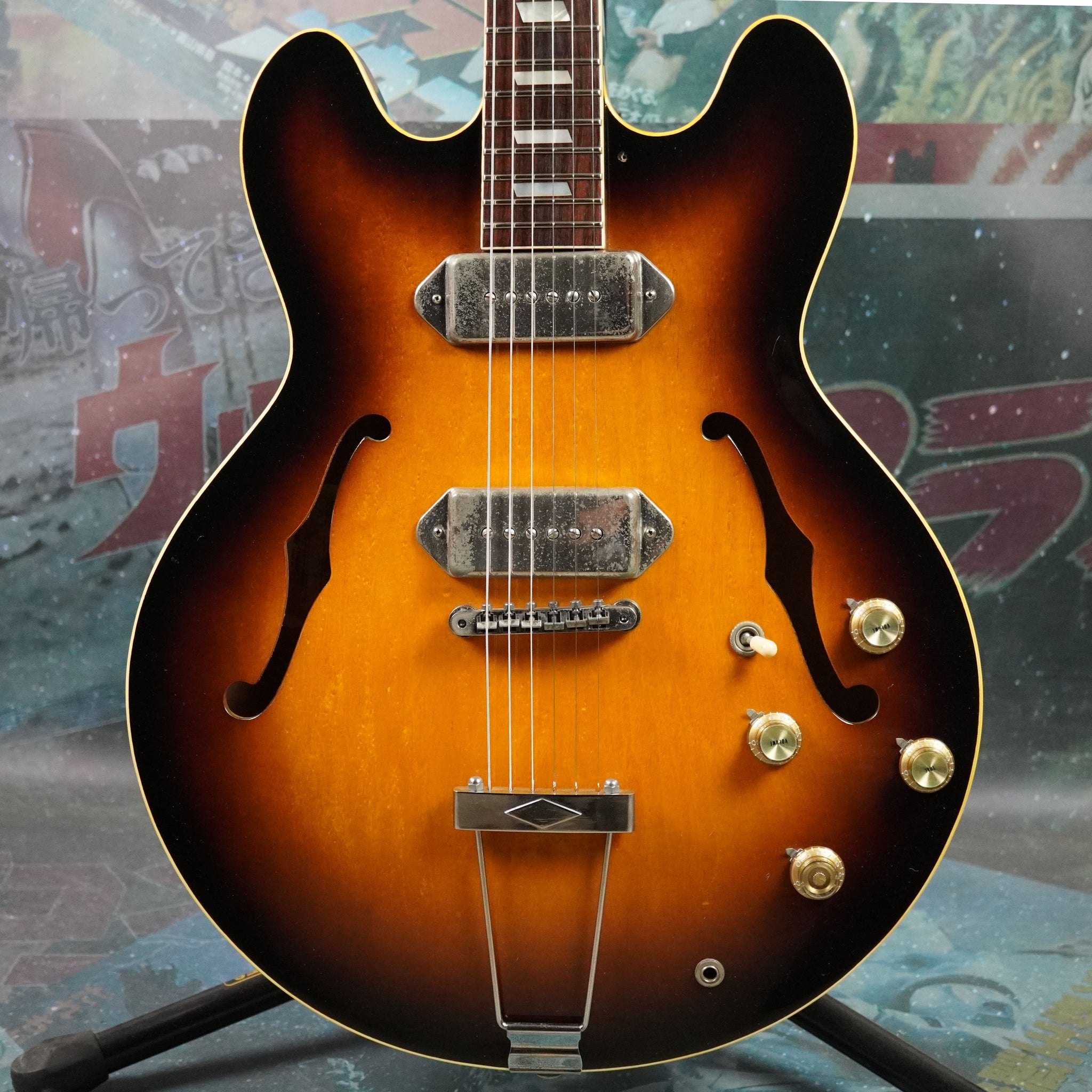 Epiphone Casino JHS 1985 Sunburst Biege Label MIJ Matsumoku Japan